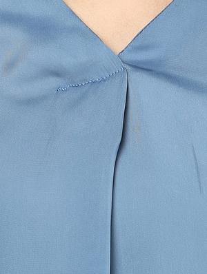 blue viscose regular top - 12912417 - Standard Image - 5