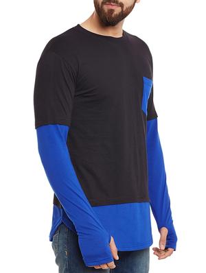 colour block cotton t-shirt - 12914107 - Standard Image - 2