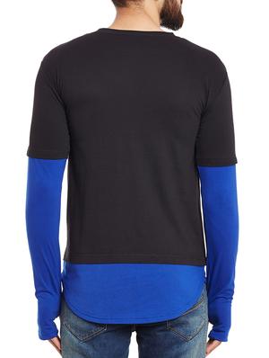 colour block cotton t-shirt - 12914107 - Standard Image - 3