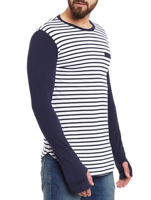 white cotton striped t-shirt - 12914113 - Standard Image - 2