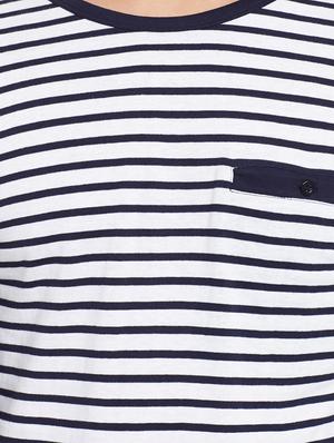 white cotton striped t-shirt - 12914113 - Standard Image - 4