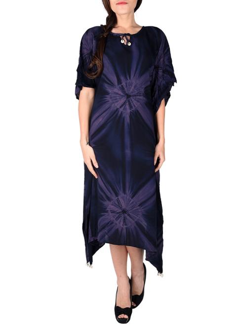 purple printed viscose kaftan - 12920228 - Standard Image - 1