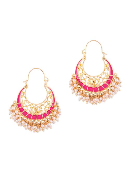 white metallic beaded earrings - 1292691 - Standard Image - 1