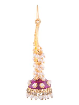 neon white metallic bali with jhumki - 1292705 - Standard Image - 2