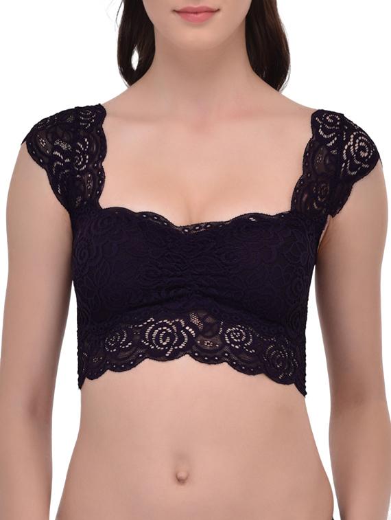 black lace lette bra - 12927350 - Zoom Image - 1
