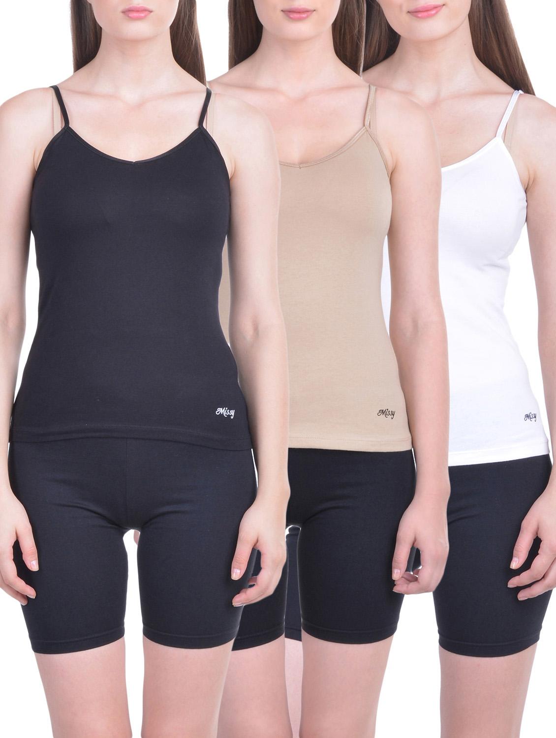 set of 3 multicolored cotton camisoles - 12927355 - Zoom Image - 1