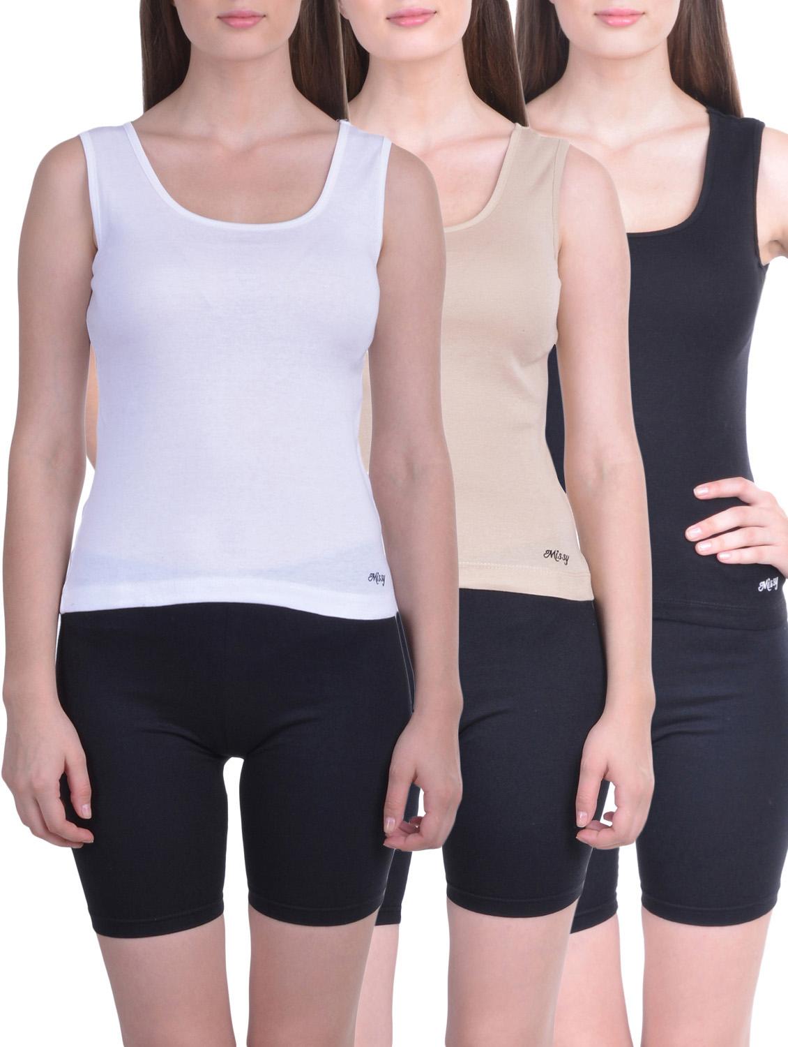 set of 3 multicolored cotton camisoles - 12927656 - Zoom Image - 1