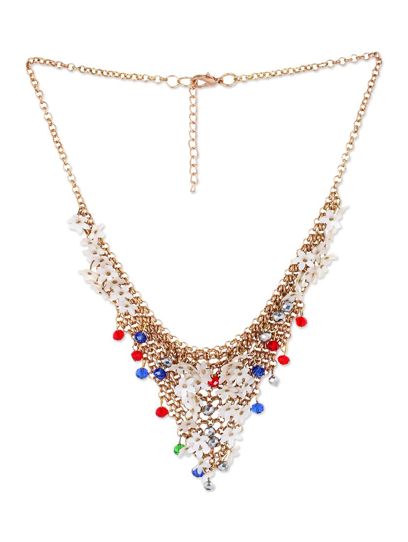 multi colored metal heavy statement necklace - 12927685 - Zoom Image - 1