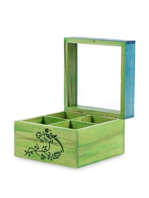 blue & green wooden tea box - 1292835 - Standard Image - 4
