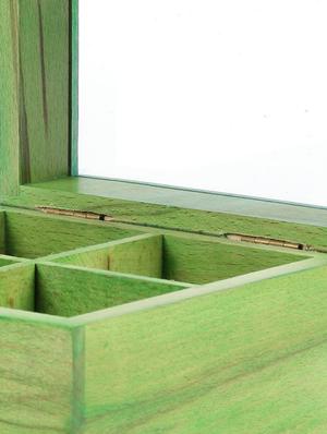 blue & green wooden tea box - 1292835 - Standard Image - 5