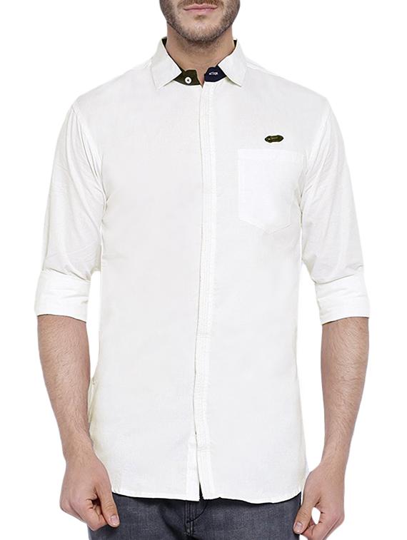 white cotton casual shirt - 12929075 - Zoom Image - 1