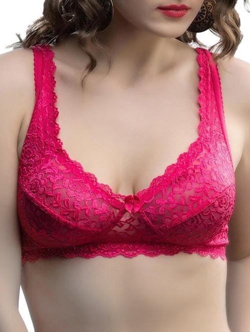 pink hosery bra - 12932160 - Standard Image - 1