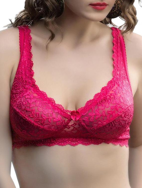 pink hosery bra - 12932160 - Zoom Image - 1