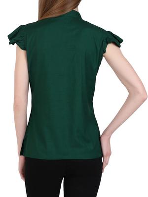 green viscose regular top - 12934102 - Standard Image - 3