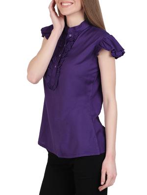 purple viscose regular top - 12934103 - Standard Image - 2
