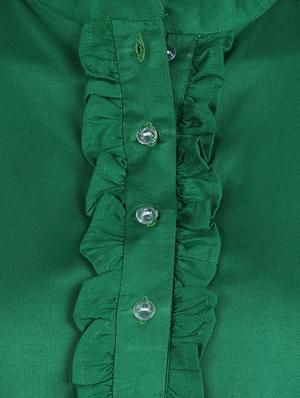 green viscose regular top - 12934106 - Standard Image - 4