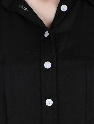 black viscose regular shirt - 12934111 - Standard Image - 5