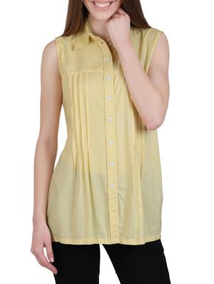 yellow viscose regular shirt - 12934114 - Standard Image - 2