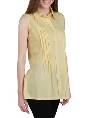 yellow viscose regular shirt - 12934114 - Standard Image - 3