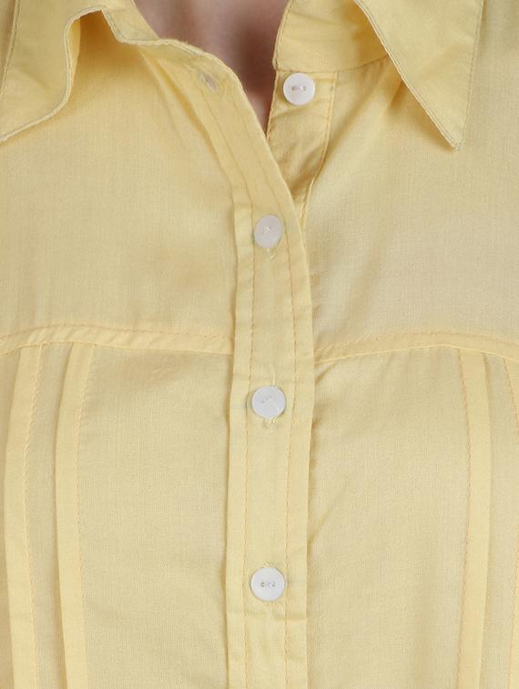 yellow viscose regular shirt - 12934114 - Zoom Image - 5
