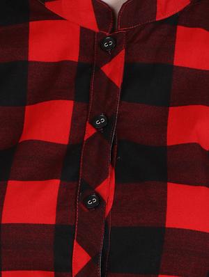 red checkered cotton regular shirt - 12934127 - Standard Image - 4