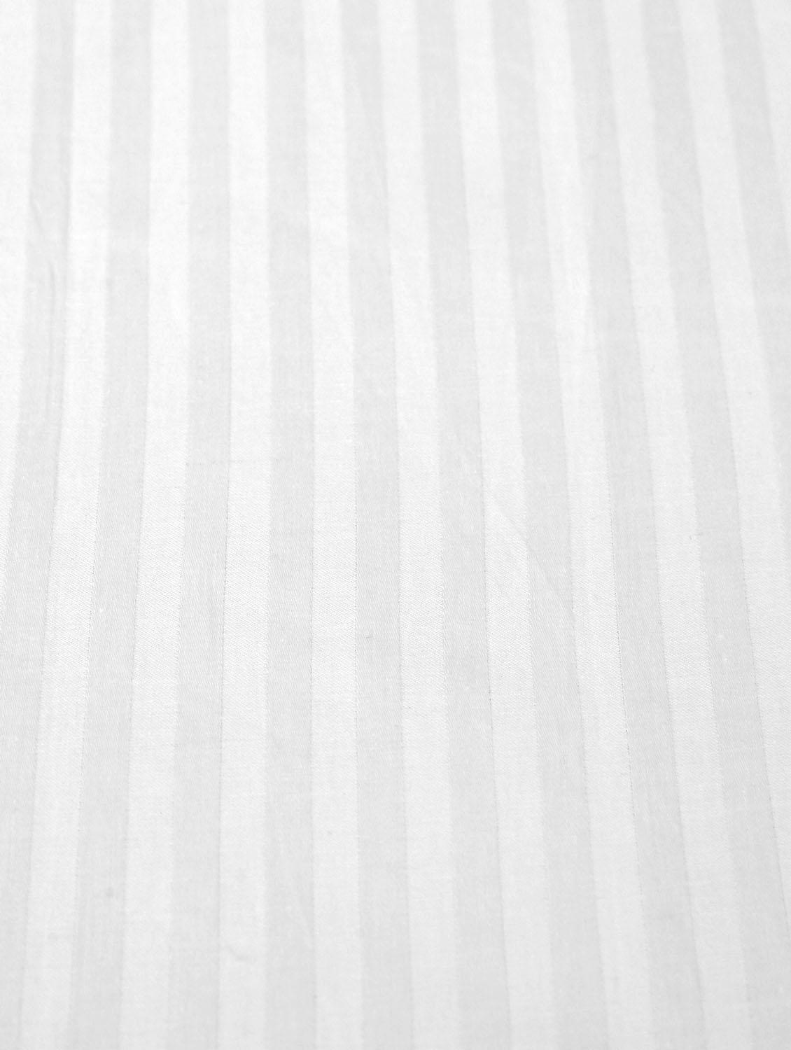 self stripe 300 tc premium cotton satin white bed sheet set - 12941988 - Zoom Image - 5