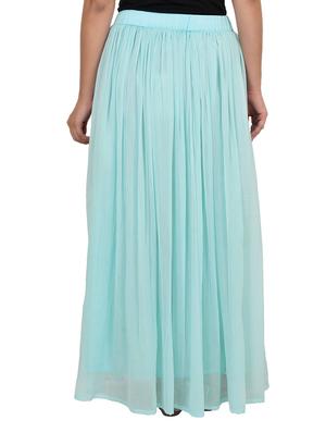 blue georgette skirt - 12943500 - Standard Image - 3