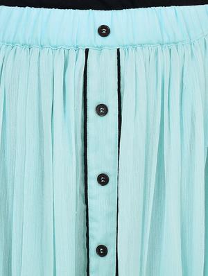 blue georgette skirt - 12943500 - Standard Image - 4