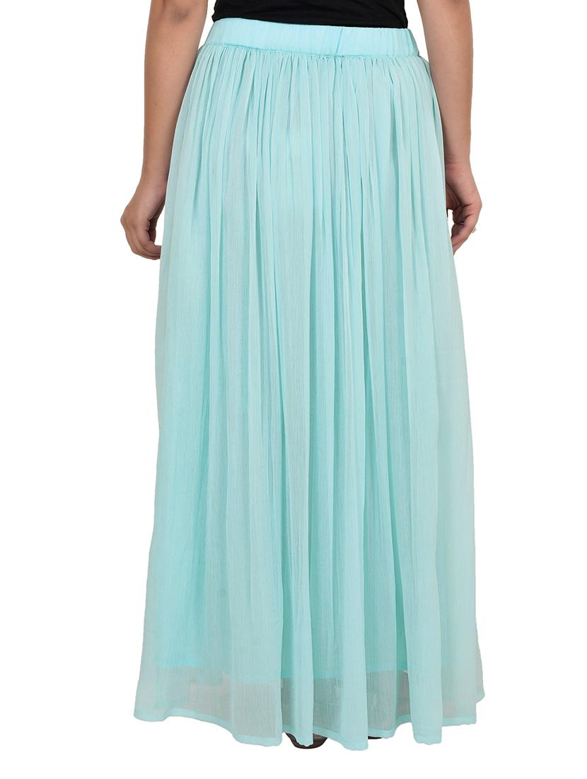 blue georgette skirt - 12943500 - Zoom Image - 3