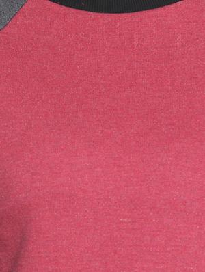 red cotton solid long sleeves sweatshirt - 1294504 - Standard Image - 4