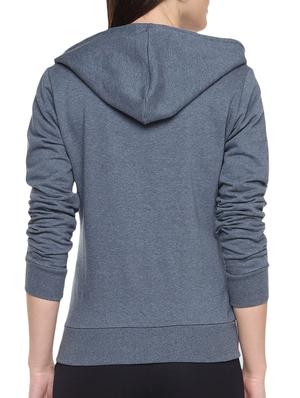 grey cotton zipper hoodie - 1294510 - Standard Image - 3