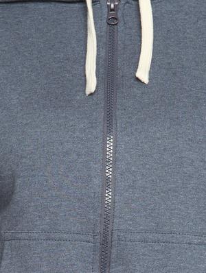 grey cotton zipper hoodie - 1294510 - Standard Image - 4