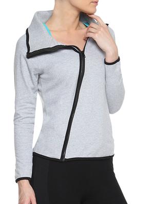 cloud grey slant zipper jacket - 1294525 - Standard Image - 2