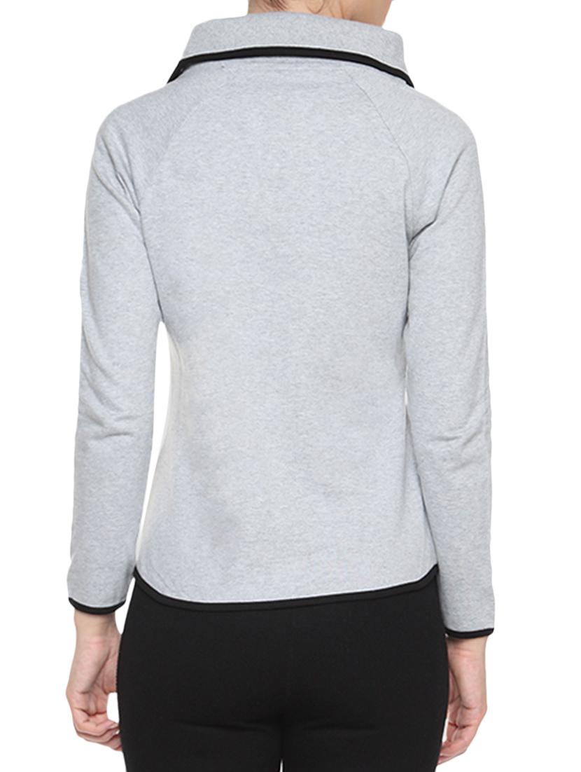 cloud grey slant zipper jacket - 1294525 - Zoom Image - 3