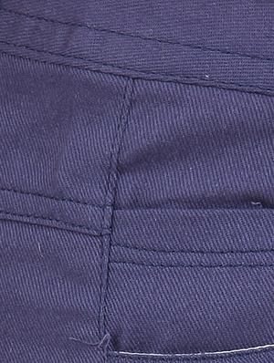blue cotton solid chino shorts - 1294556 - Standard Image - 4