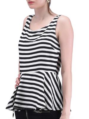 black printed poly crepe top - 1294674 - Standard Image - 2