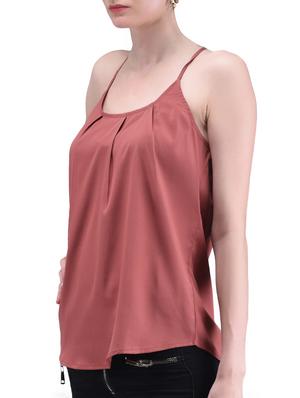 red plain poly crepe cami - 1294685 - Standard Image - 2