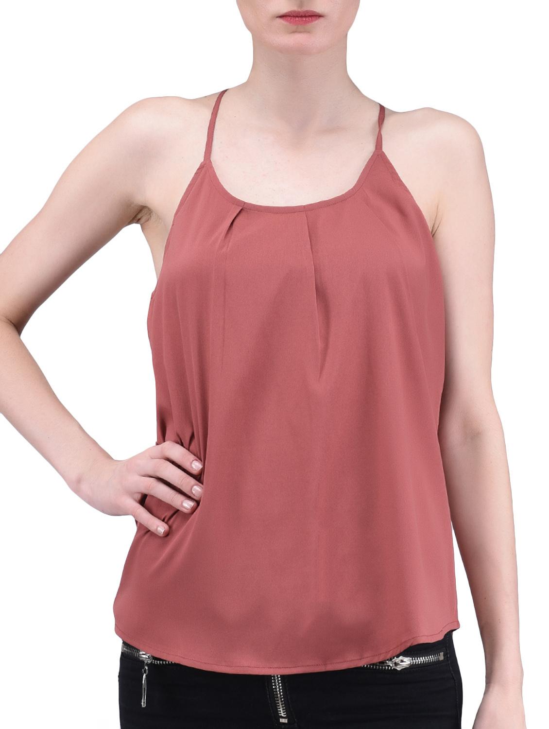 red plain poly crepe cami - 1294685 - Zoom Image - 1