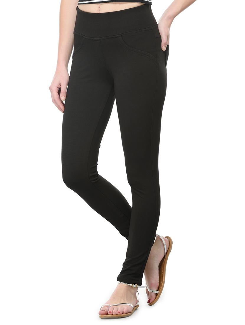black cotton jeggings - 12954072 - Zoom Image - 2