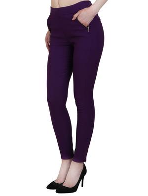 purple cotton jeggings - 12958450 - Standard Image - 2