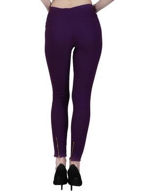 purple cotton jeggings - 12958450 - Standard Image - 3