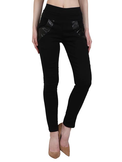 black cotton jeggings - 12958467 - Standard Image - 1