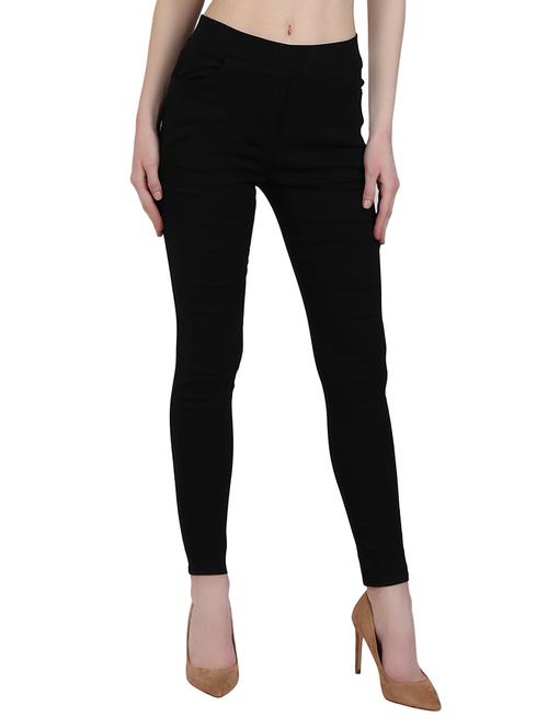 black cotton jeggings - 12958468 - Very Small Image - 1