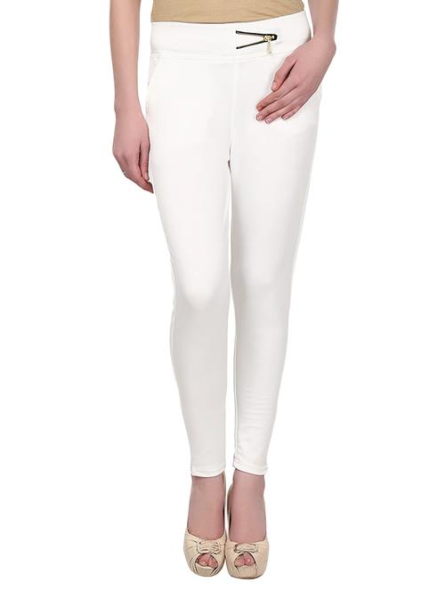 cream cotton jegging - 12958476 - Standard Image - 1