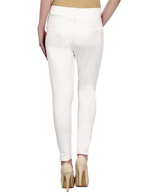 cream cotton jegging - 12958476 - Standard Image - 3