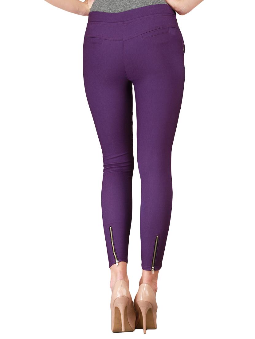 purple cotton jeggings - 12958479 - Zoom Image - 3