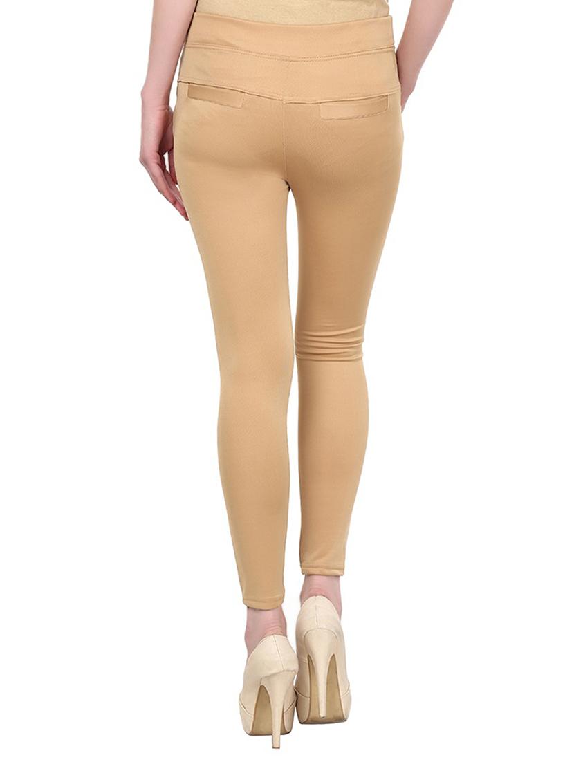 beige cotton jeggings - 12958488 - Zoom Image - 3