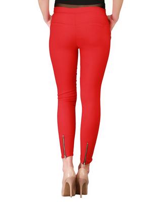 red cotton jeggings - 12958490 - Standard Image - 3