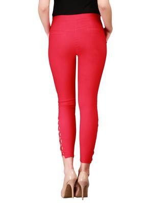 red cotton jeggings - 12958491 - Standard Image - 3
