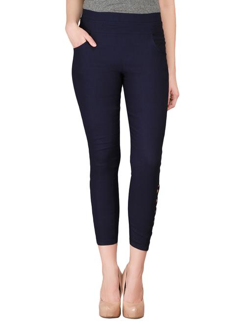 navy blue cotton jegging - 12958512 - Very Small Image - 1